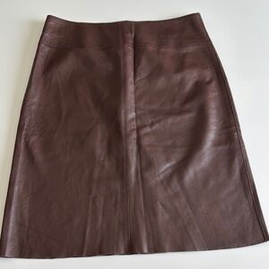 bebe Brown Leather Skirt